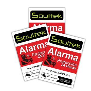 Kit 3 carteles disuasorio PVC de Alarma Tamaño A4