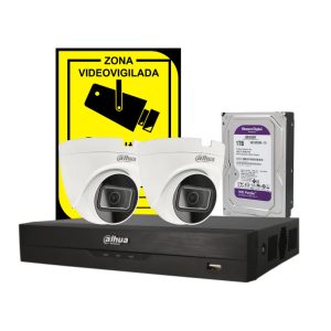 Kit de 2 cámaras de vigilancia para interior 2MPX