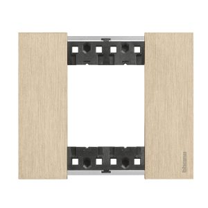Marco de 1 elementos (2 módulos) oro Bticino Living NoW KA4802ZW