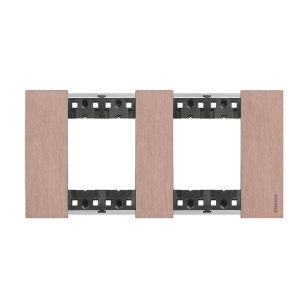 Marco de 2 elementos (4 módulos) cobre Bticino Living NoW KA4802M2ZM