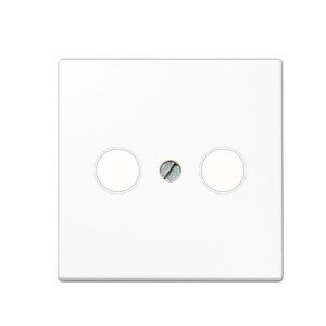 Placa TV en blanco alpino mate Jung LS 990. Ref: LS990TVWWM