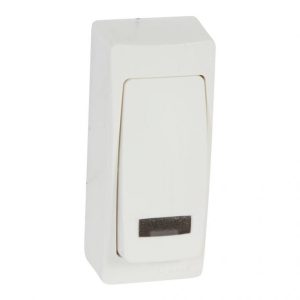 Pulsador estrecho luminoso superficie Legrand Oteo