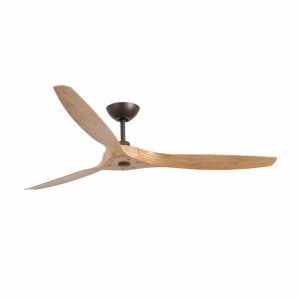 Ventilador de techo con motor MOREA L 3 palas marrón claro Ref.: 33519 de Faro